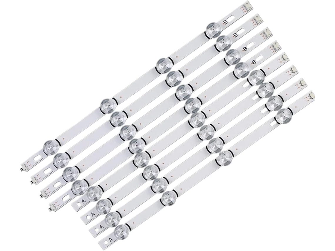 4 Pares De Tiras Led De Fundo Para Tv 42 Polegadas Em Alumínio 6v 2w