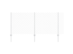 Conjunto 1 Painéis De Cercas Exteriores Vidaxl Prateado Aço (10 X 1 M)