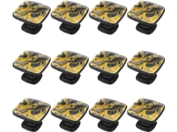Puxadores Quadrados Para Armários De Cozinha, Puxadores Para Armários E Gavetas, 12 Peças, Mármore Preto, Amarelo E