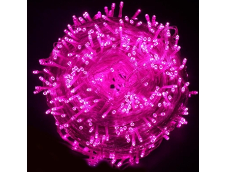 Cordão Luz LED Cormilu - 35 Bolas Rosa 110V Decoração