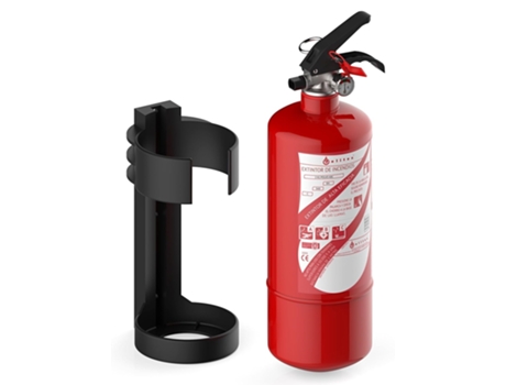 Extintor de pó ABC de 2 kg com suporte de montagem aprovado pela CE (medidas 39 cmx12cmx12cm) peso 3 kg FERRETELIX