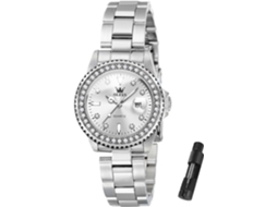 Lurelia Relógio Feminino, Movimento De Quartzo, Data/calendário, Luminoso, Detalhes Com Strass, Aço Inoxidável, Resistente À Água