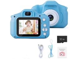 Câmera Infantil Mini Câmera Digital Hd 32 Gb Gravação de Vídeo Azul TAISHENGDA
