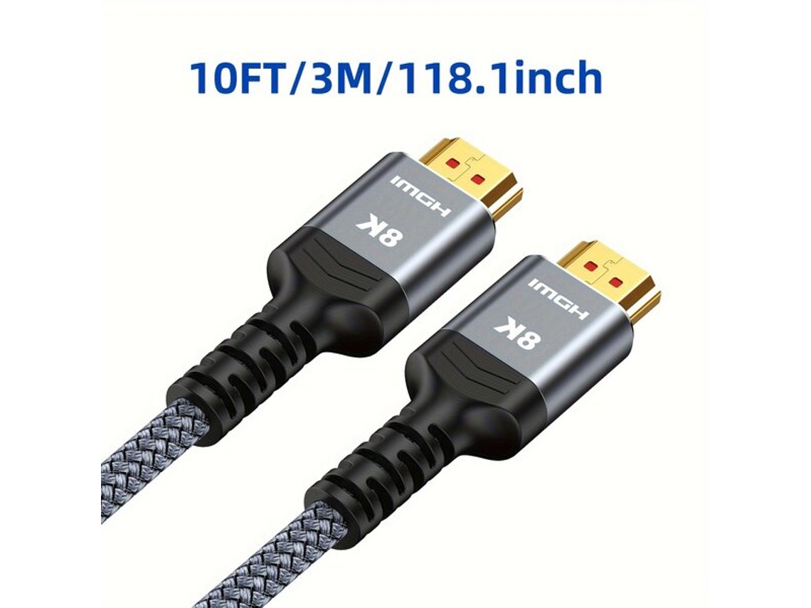 Cabo Trançado De Alta Velocidade 8k/4k 48gbps Tadvyyvayotoy