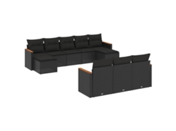 Garden Sofa Set, Garden Sofa Sets Vidaxl Preto Rattan / Vime (n/a)