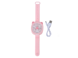 Ventilador Infantil Usb Carregável Rosa Porco Pulso