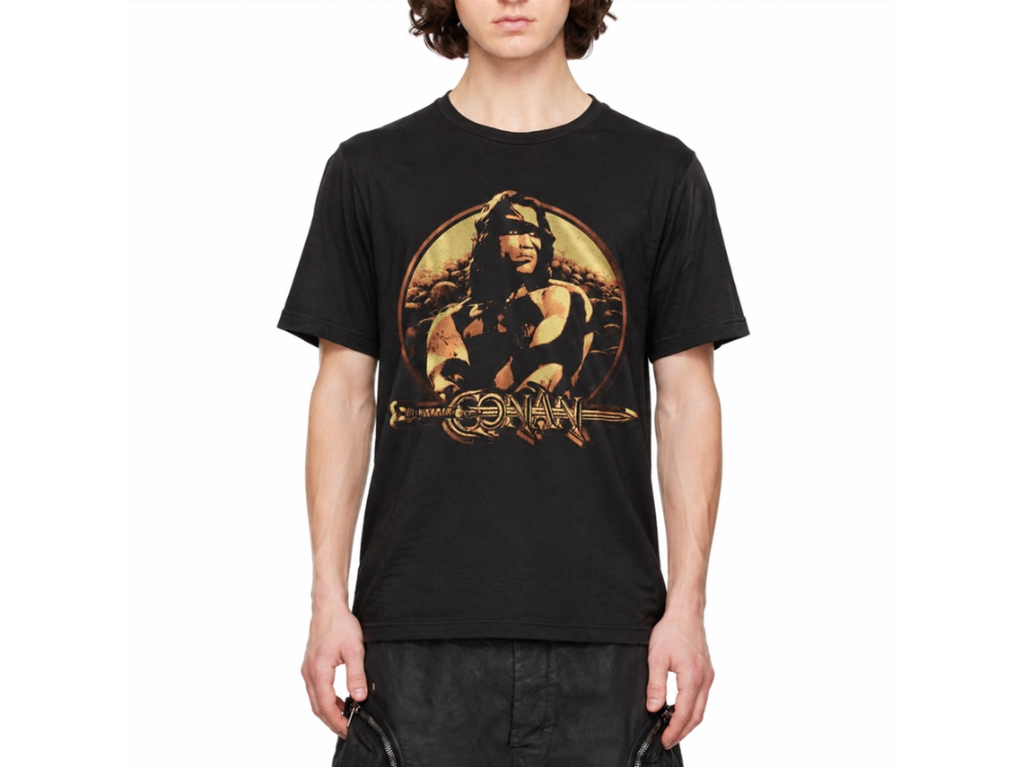 Rockinstone Conan Shield Black Adult T-shirt Size:m