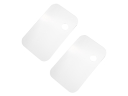 2pcs Paleta De Pintura Acrílica Transparente Rectangular Fácil De Limpiar