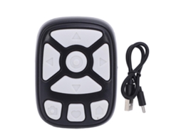 Wireless Bluetooth Remote Control 32.8ft Range Portable App Control Easy Connection Camera Shutter Remote Control Page Turner Black LAXISCREED