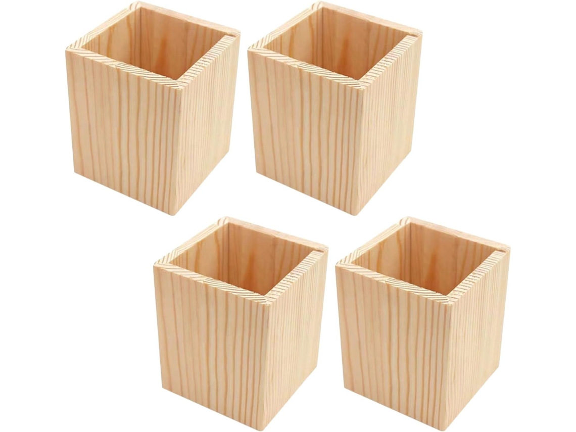 Conjunto de 4 Peças para Montar: Porta lápis, Porta canetas Decorativo, Porta escova Dentes, Organizador Mesa