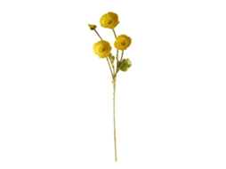 Flor Artificial Poppy de Quatro Cabeças com Efeito de Flocagem LAXISCREED