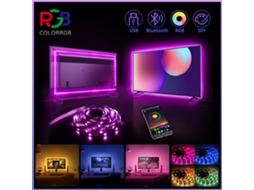 Luzes Led de 4 Metros para Tvs 32 a 55 Polegadas, Iluminação Rgb na Parte Traseira da Tv BRILVIBERA