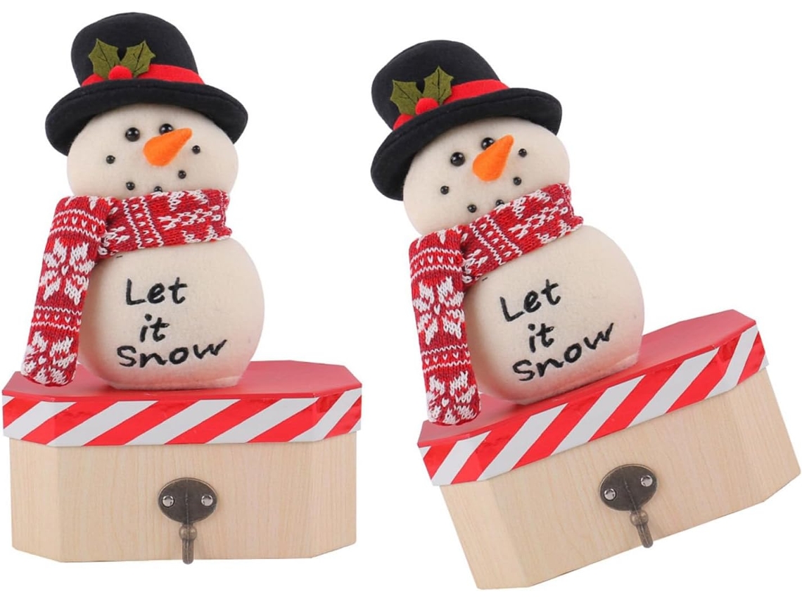 Conjunto De 2 Caixas Em Formato De Papai Noel/boneco De Neve Para Guardar Doces, Decoração Sazonal Para Casa