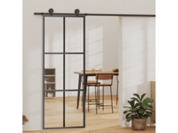 Vidaxl Porta Deslizante C/ Conj. Ferragens 76x205cm Vidro Esg/alumínio