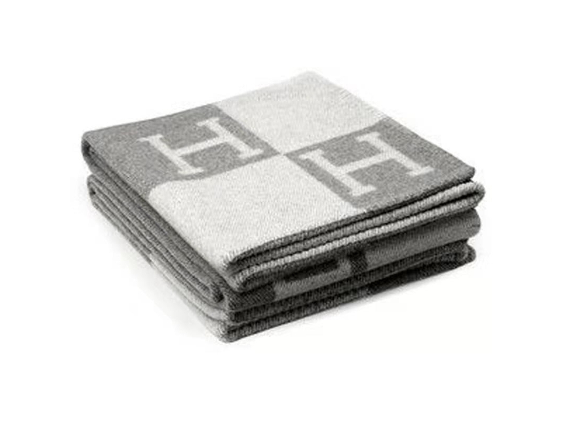 Xadrez H Feltro Mistura De Caxemira Crochê Vestível Cinza Wellngs-aquaforge