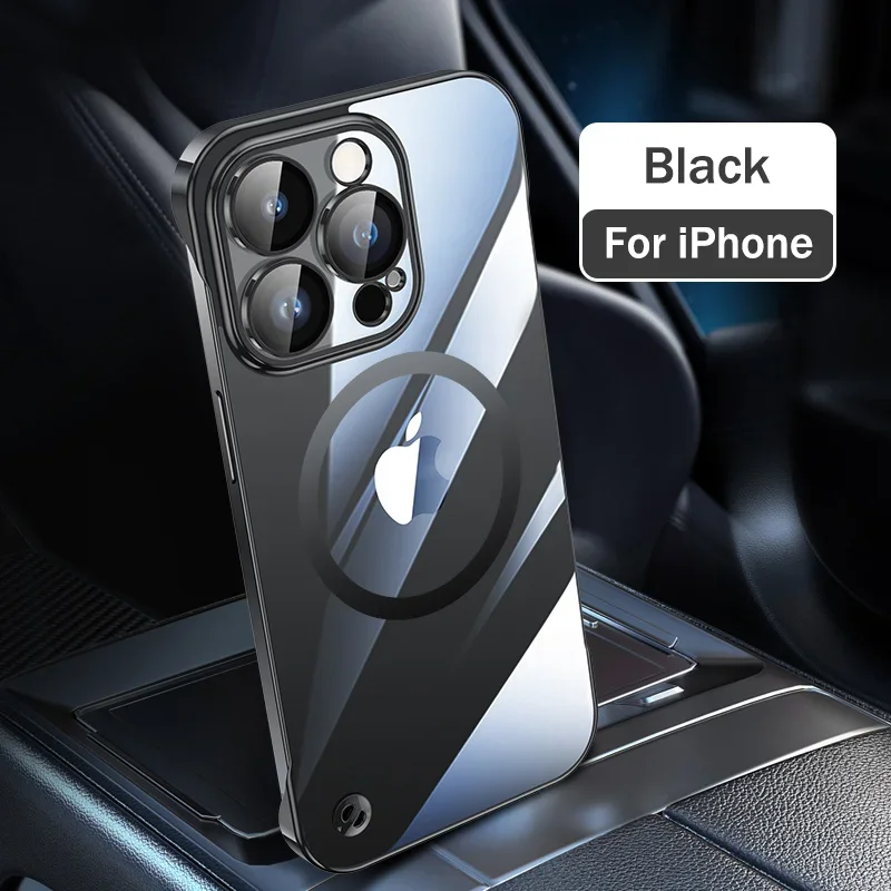 Capa Magnética Ultrafina Para Iphone 12 Pro Max, Carregamento Sem Fio, Material De Policarbonato.