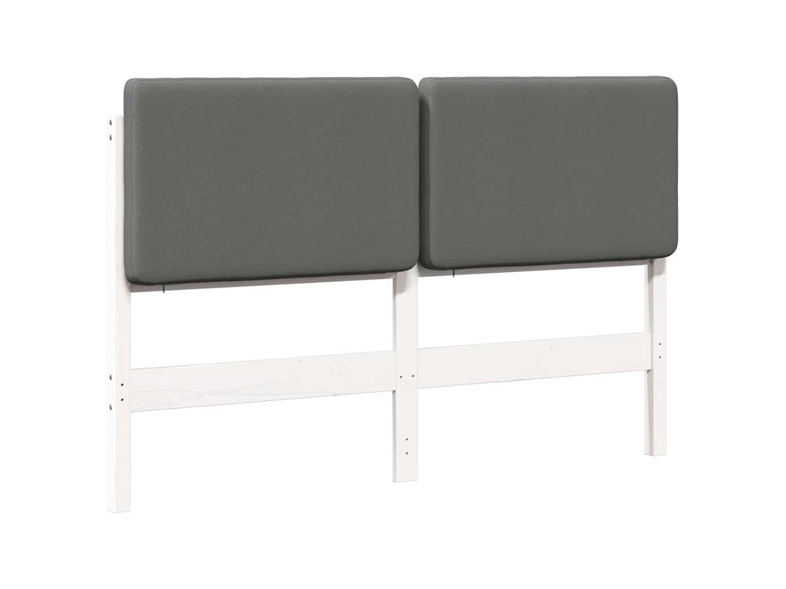 Cabeceira Estofada Branco e Cinza Claro 120 cm MAISON EXCLUSIVE