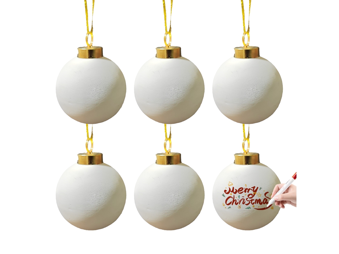Conjunto de 6 Esferas de Natal em Cerâmica LAXISCREED
