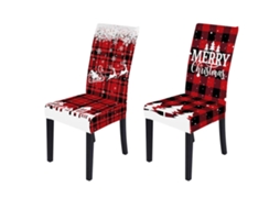 Laxiscreed Capa De Cadeira Natal Com Estampas De Rena E Boneco De Neve, Design Elástico Para O Natal