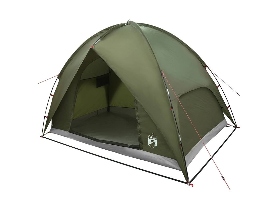 Conjunto 1 Barraca De Camping Vidaxl Verde-azeitona Poliéster (245 X 245 X 149 Cm)
