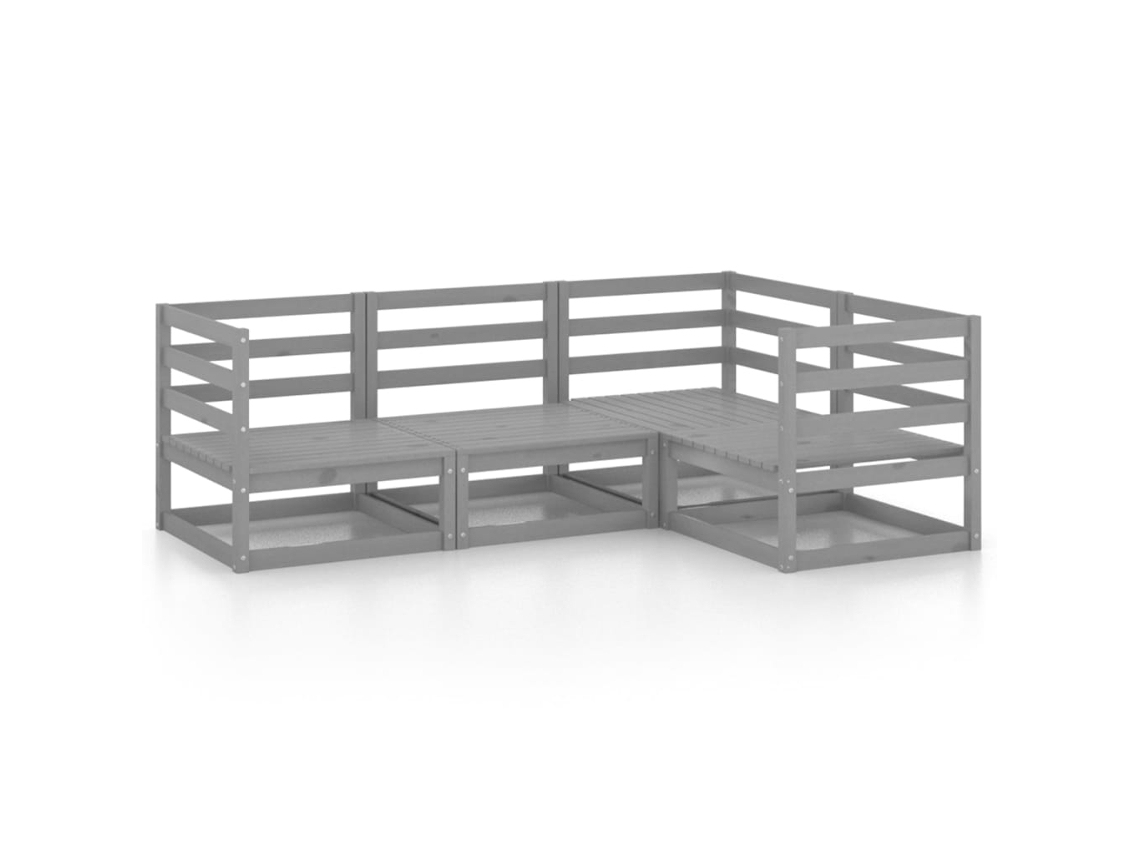 Garden Lounge Set, Garden Lounge Sets Vidaxl Cinzeto Madeira De Pinho (n/a)