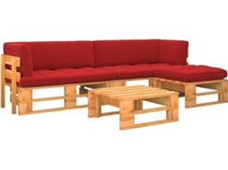 Pallet Lounge Set, Pallet Lounge Sets Vidaxl Marrom Madeira De Pinho (n/a)