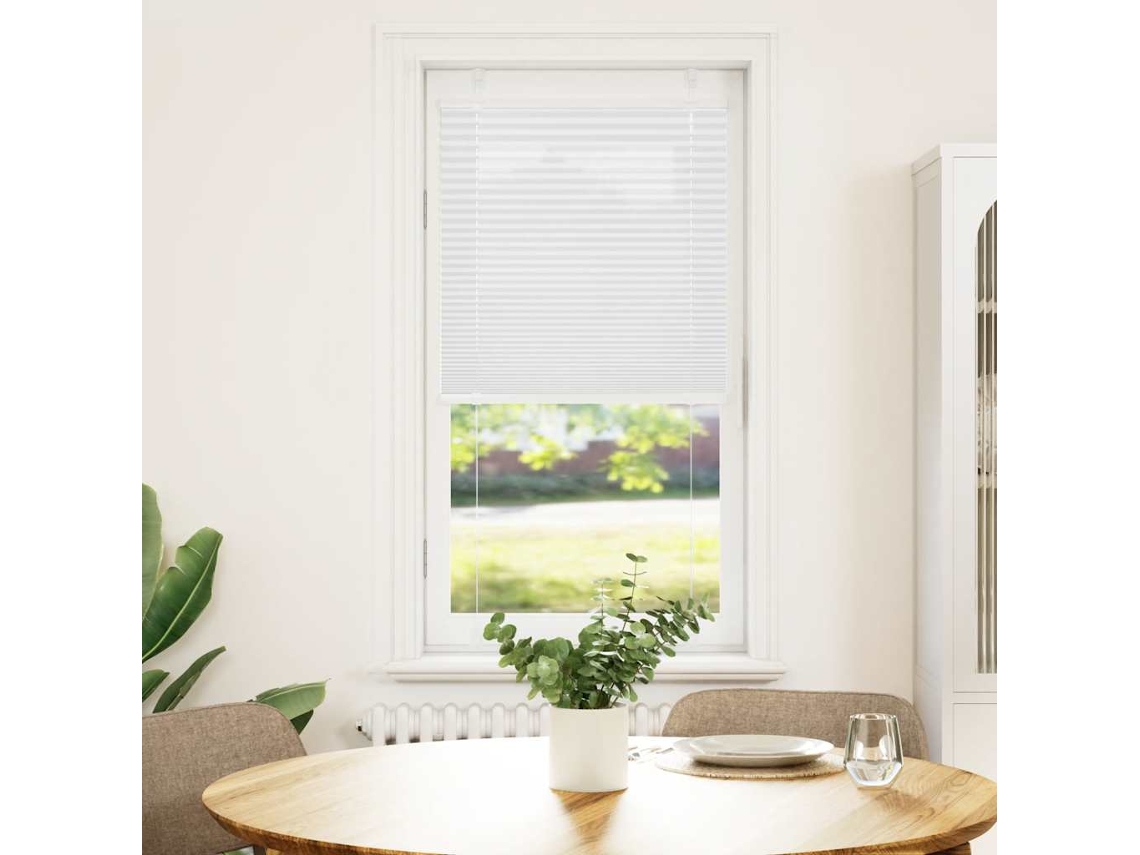 Branco Plissada Cega 60x150 Cm Largura Tecido 59,4 Cm Poliéster MAISON EXCLUSIVE