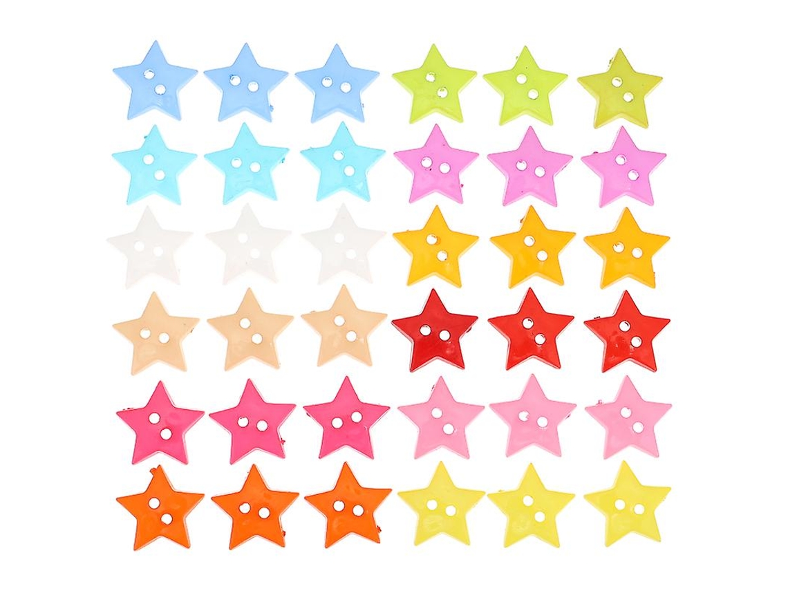 150Pcs Botão Estrela de Cinco Pontas ALLINLESS