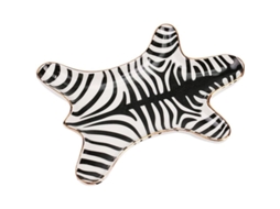 2026-bandeja De Cerámica Para Joias Com Design De Listras Zebra, Bandeja Para Joias De Escritório, Cor Preta, 15x12 Cm
