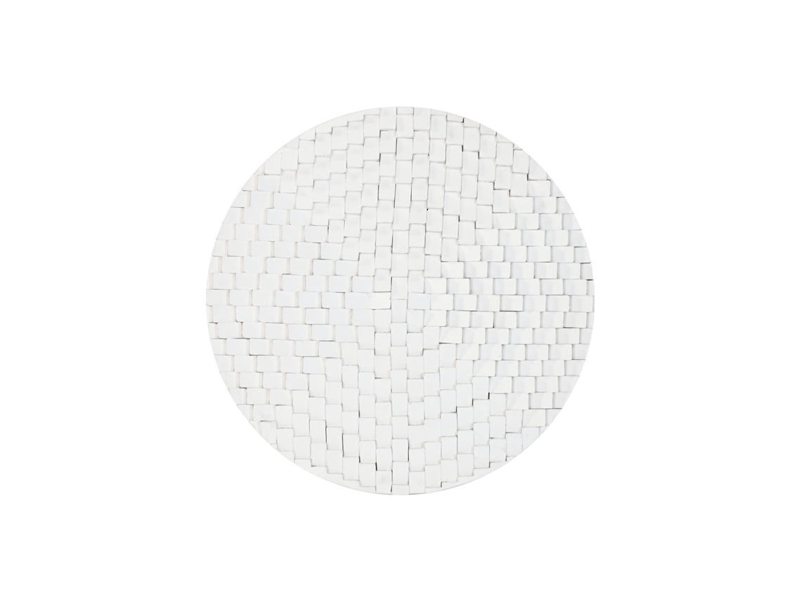 Decoração de Parede em Mdf Branco 3d com Formato de Manga, 90x4x90cm ALEXANDRA HOUSE LIVING