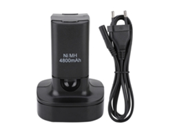 Baterias Mali Recarregáveis com Cabo de Carregamento para Xbox 360 Slim, 4800mAh, 3.7V
