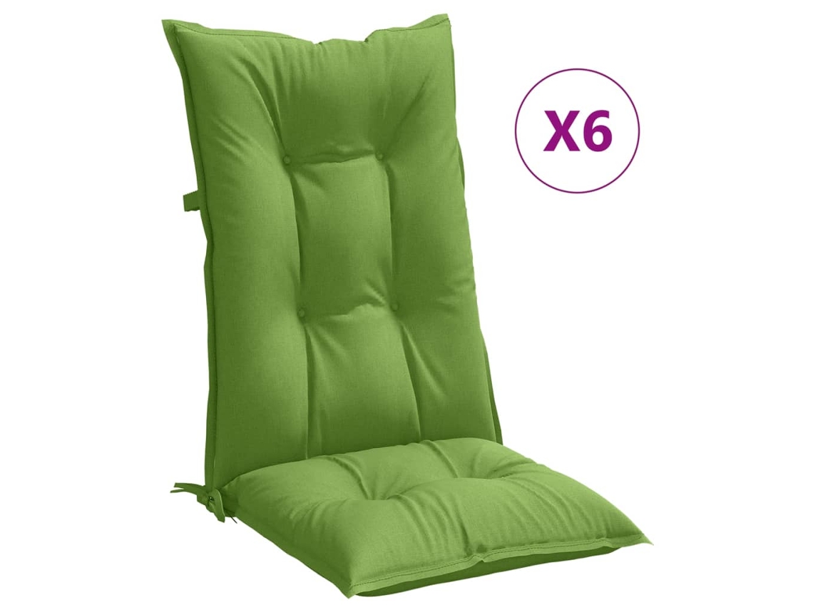 Highback Chair Cushion, Highback Chair Cushions Vidaxl Verde Tecido (120 X 50 X 7 Cm)