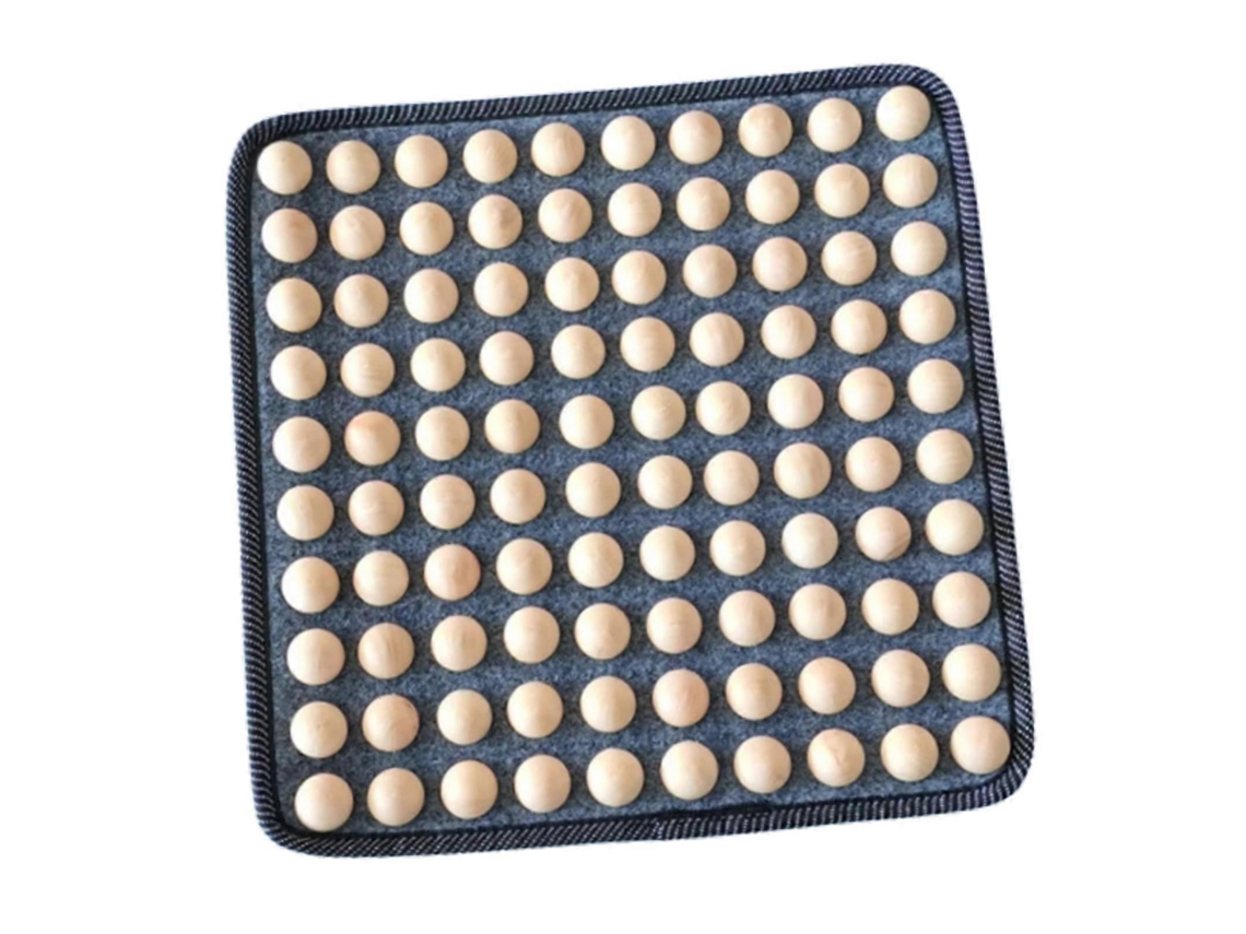 Tapete De Madeira Para Acupressão E Massagem Nos Pés. Ideal Para Presentear Com Almofada De Massagem Para Os Pés E Acupressão.