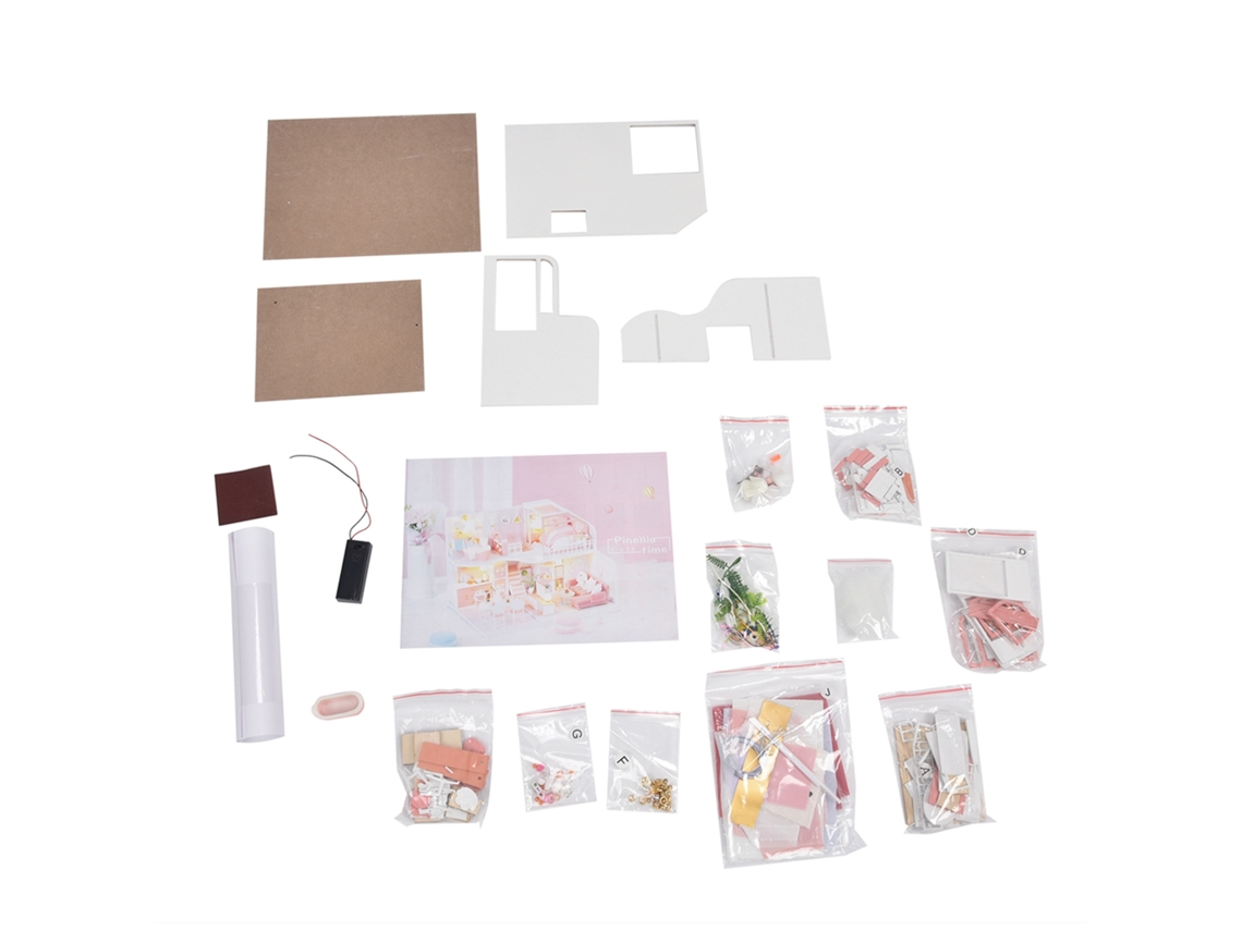 Kit De Casa De Boneca Diy Para Crianças Kit De Montagem Miniatura