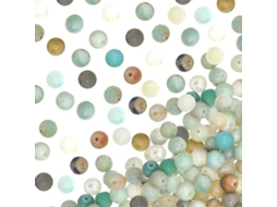 Conjunto de 120 elegantes contas de 6 mm - Amazonita - Cores variadas - Para joias - Excelente qualidade - Contas de pedras preciosas