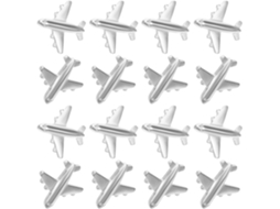 Tachinhas De Metal Plafope, Com Design De Avião, Em Aço Prateado, Para Quadros De Cortiça, 12 Unidades, Ideais Para