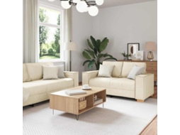Vidaxl Conjunto De Sofás 3 Pcs Bege 220 X 80 X 84 Cm