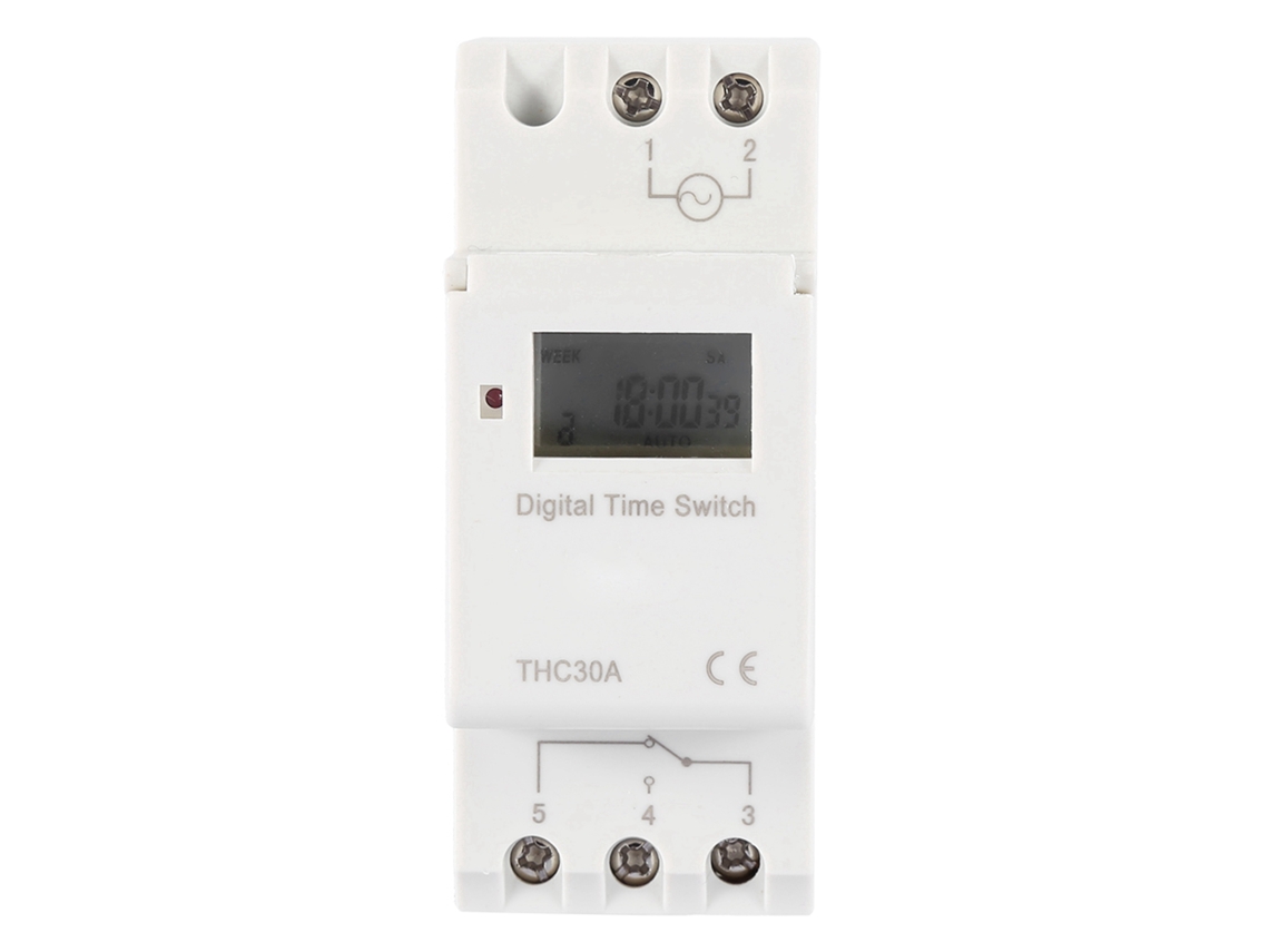 Interruptor Digital Programável Thc 30a, Controle De Tempo Eletrônico, 220v, Timer, Switch