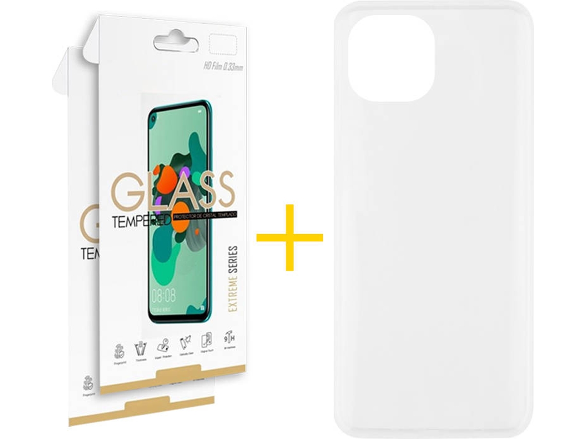 Capa e 2 Películas Apple iPhone 13 SKYHE Liso 10 Transparente