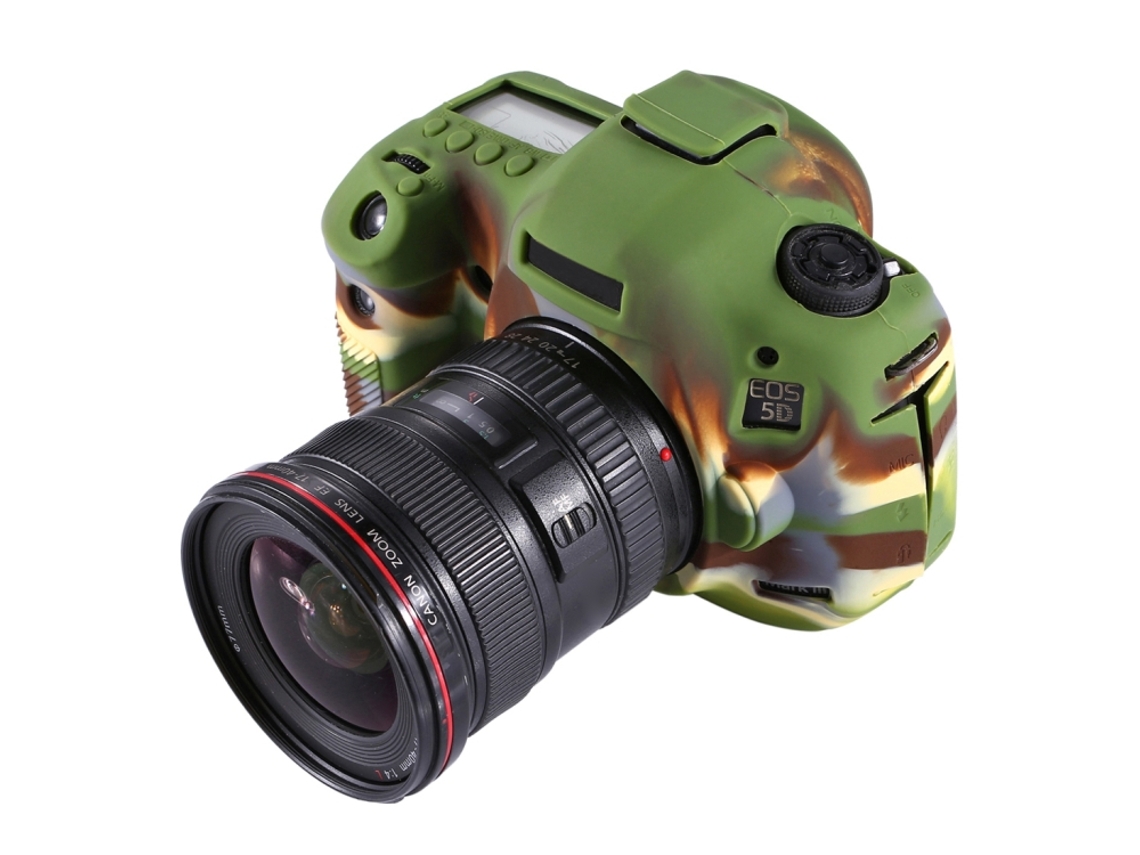 Capa Protetora de Silicone Macio para Canon Eos 5d Mark Iii / 5d3 Camuflagem XIAOMOYU