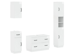 Vidaxl Conjunto De Armários De Banheiro Com 4 Peças Hoorn