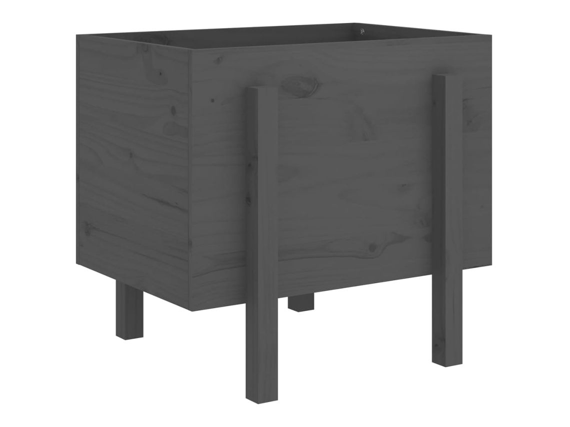 Garden Planter, Garden Planters Vidaxl Cinzeto Madeira De Pinho (62 X 50 X 57 Cm)