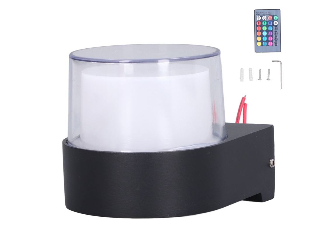 Rebe-lâmpada De Parede Exterior Led 5w Rgb Com Controle Remoto Impermeável Para Quarto E Sala Ac85-265v