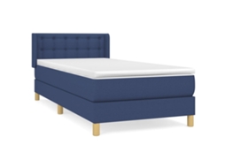 Cama com Molas/colchão 100x200 Cm Tecido Azul MAISON EXCLUSIVE