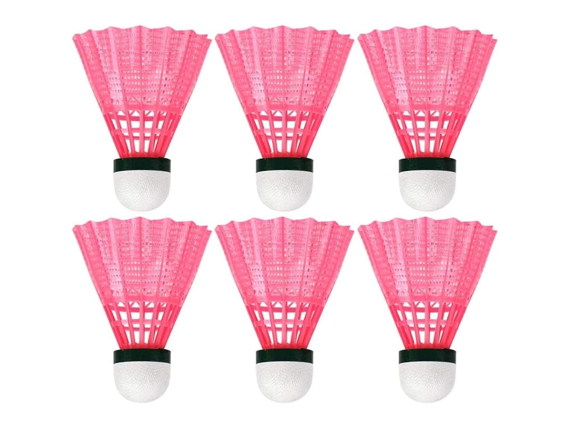 6pcs Bola De Badminton Plástico Durável Para Treino Esportivo Acessórios De Exercício Outdoor Rosa
