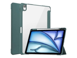 Capa Compatível Com Ipad Air 11 , Transparente, Em Couro Pu, Função De Ativação/desativação Automática E Suporte Para Caneta Tuotuo (2024)