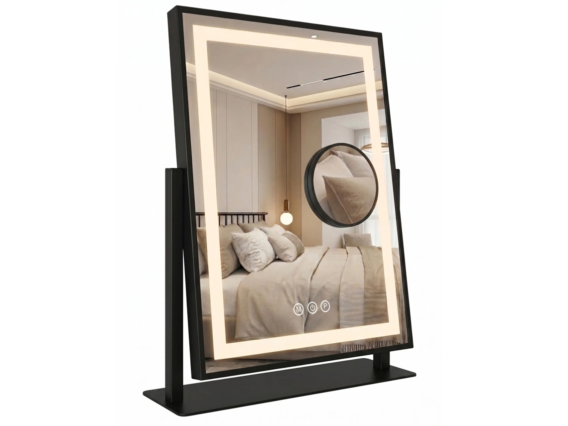 Espelho de Parede REA Lumi Black 30x40 Led