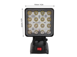 Laxiscreed Faro De Trabalho Led 48w 4800lm Com Dual Usb Ports Para Maior Produtividade
