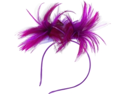Fascinator ruivo em nylon respirável, formato pequeno vintage.