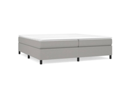 Cama com Molas/colchão 200x200 Cm Tecido Cinza claro MAISON EXCLUSIVE